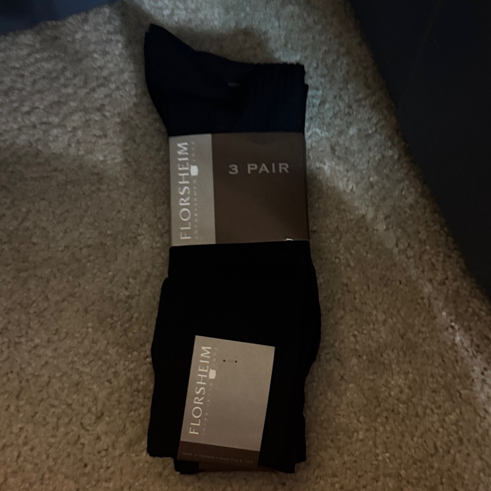 Florsheim Men's Dress Socks - Classic Black 3 Pack